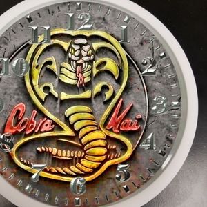 Cobra kai logo clock
